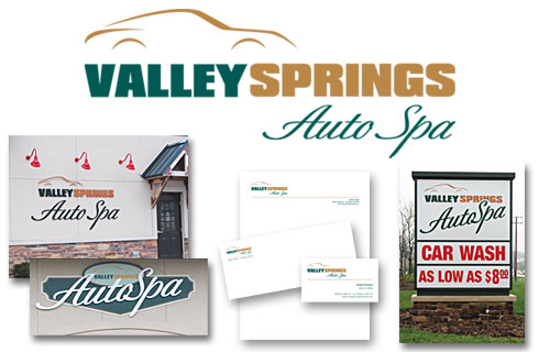 Valley Springs Auto Spa - Logo | Signs | Stationery | Business Cards